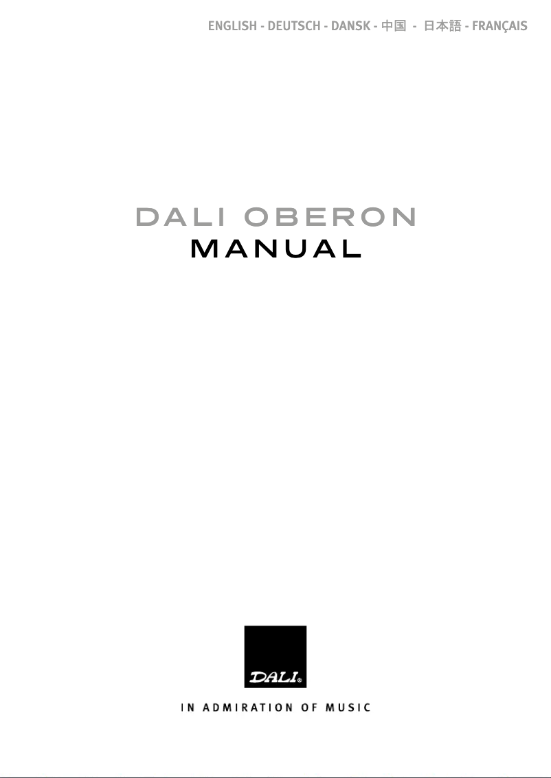 Página 1 del manual Manual de usuario Dali Oberon