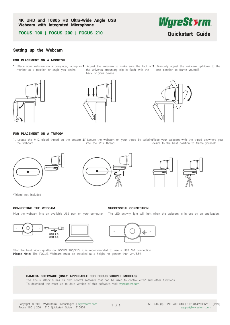 Imagen de la primera página del manual del dispositivo FOCUS 210