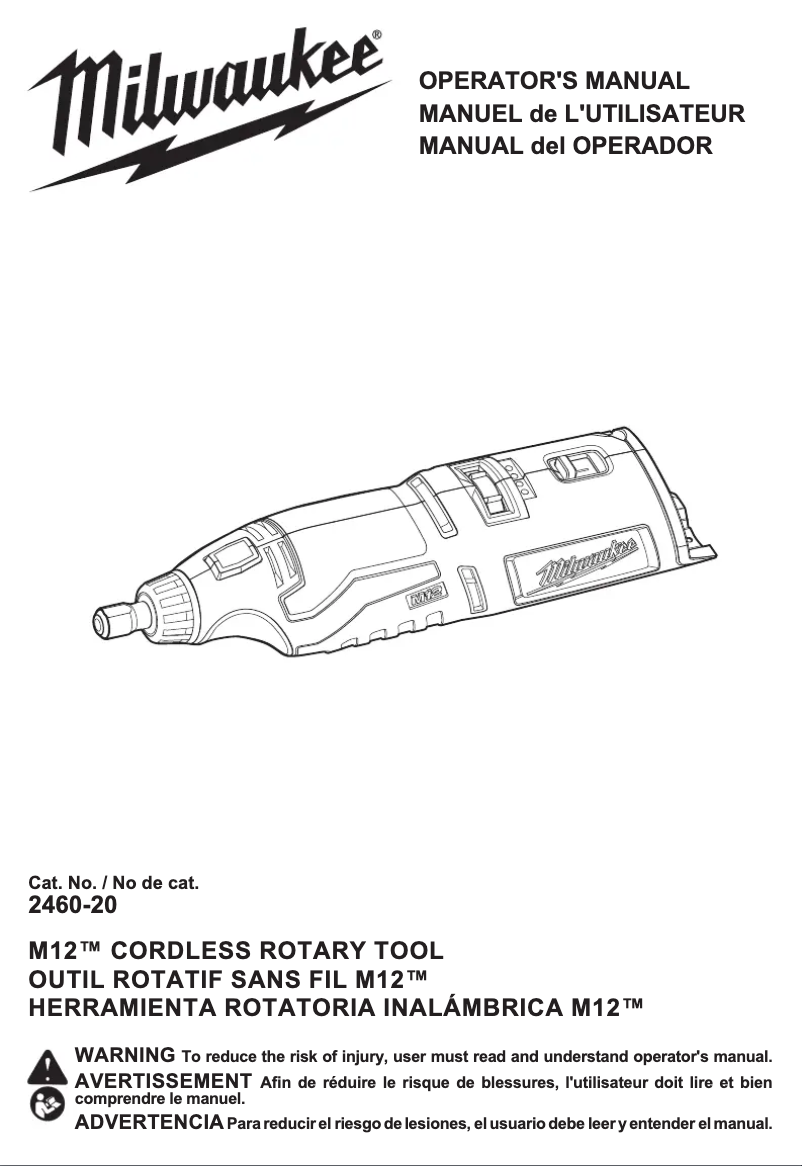 Imagen de la primera página del manual del dispositivo 2460-20
