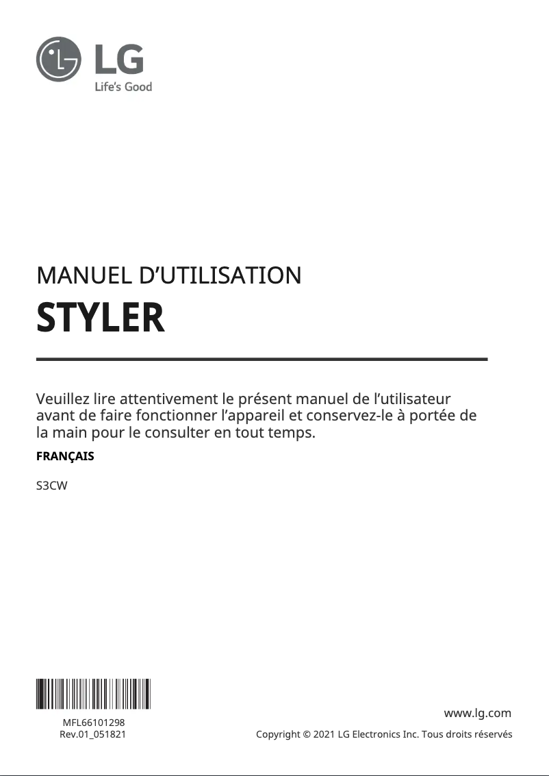 Página 1 del manual Manual de usuario LG S3CW