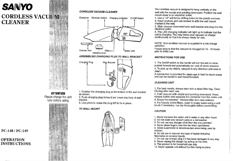 Imagen de la primera página del manual del dispositivo PC-148