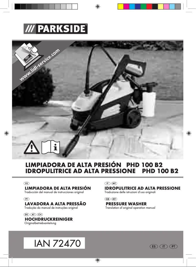 Página 1 del manual Manual de usuario Parkside PHD 100 B2