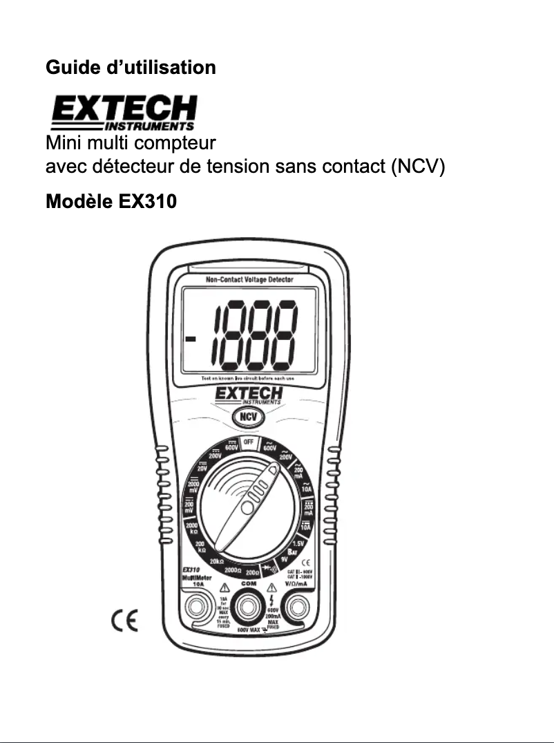 Página 1 del manual Manual de usuario Extech EX310