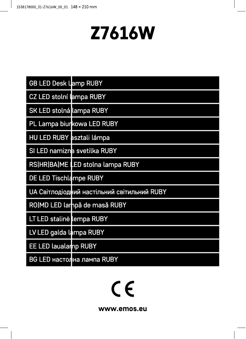 Página 1 del manual Manual de usuario Emos Z7616W