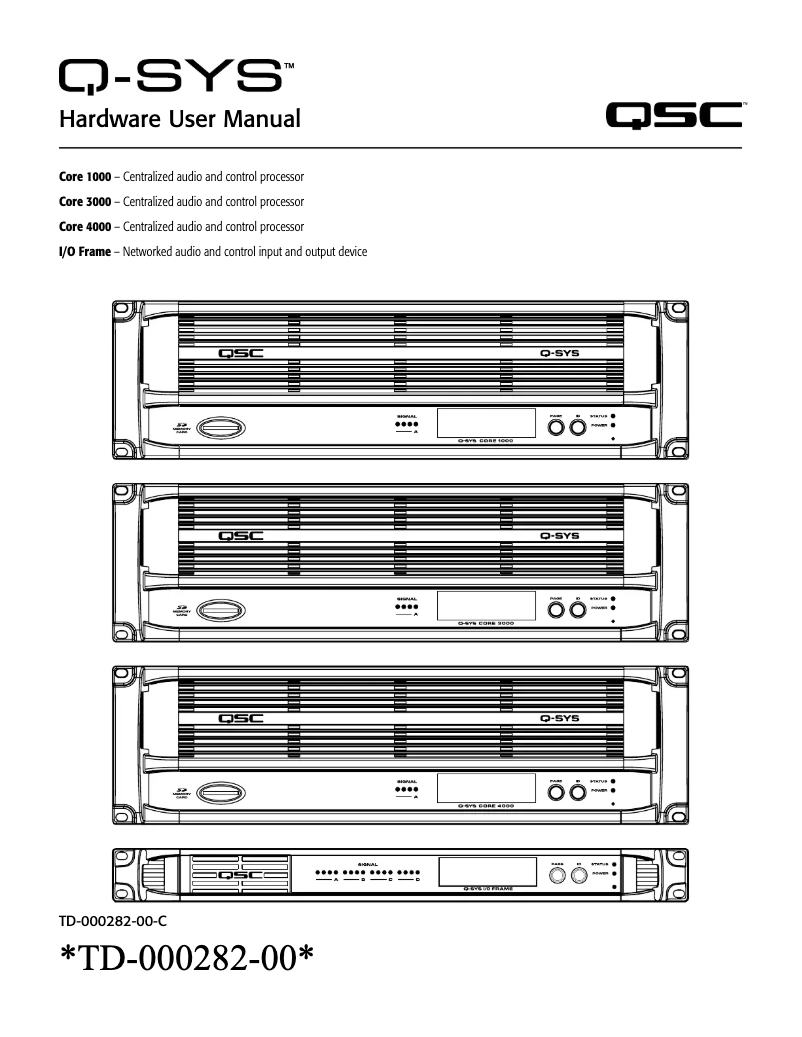 Página 1 del manual Manual de usuario QSC Core 4000