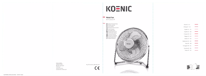 Página 1 del manual Manual de usuario Koenic KTF 2221 M