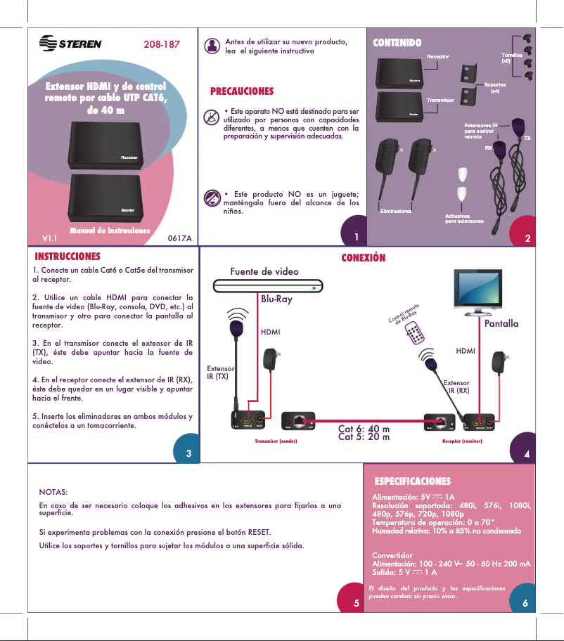 Página 1 del manual Manual de usuario Steren 208-187