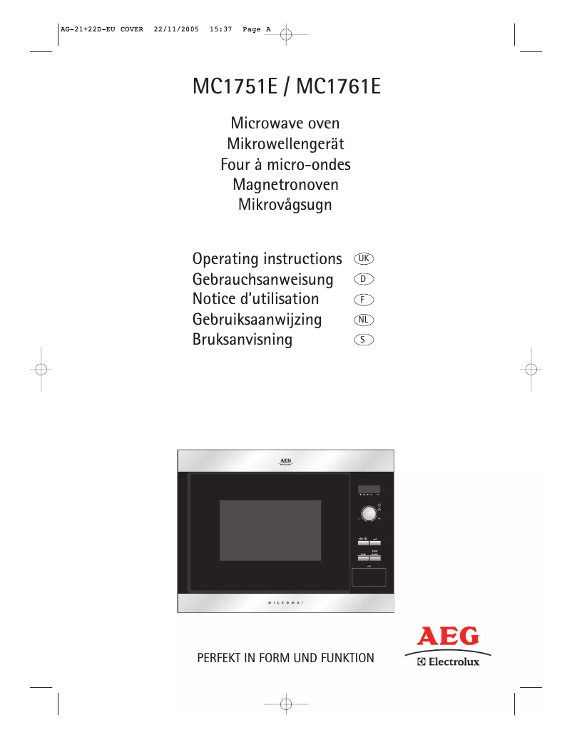 Página 1 del manual Manual de usuario AEG-Electrolux Micromat MC 1751 E/B