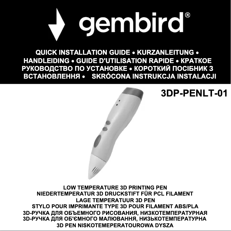 Página nº 1 - Manual de usuario Gembird 3DP-PENLT-01