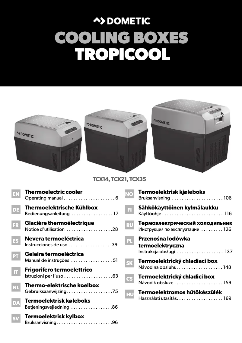 Imagen de la primera página del manual del dispositivo TCX 35