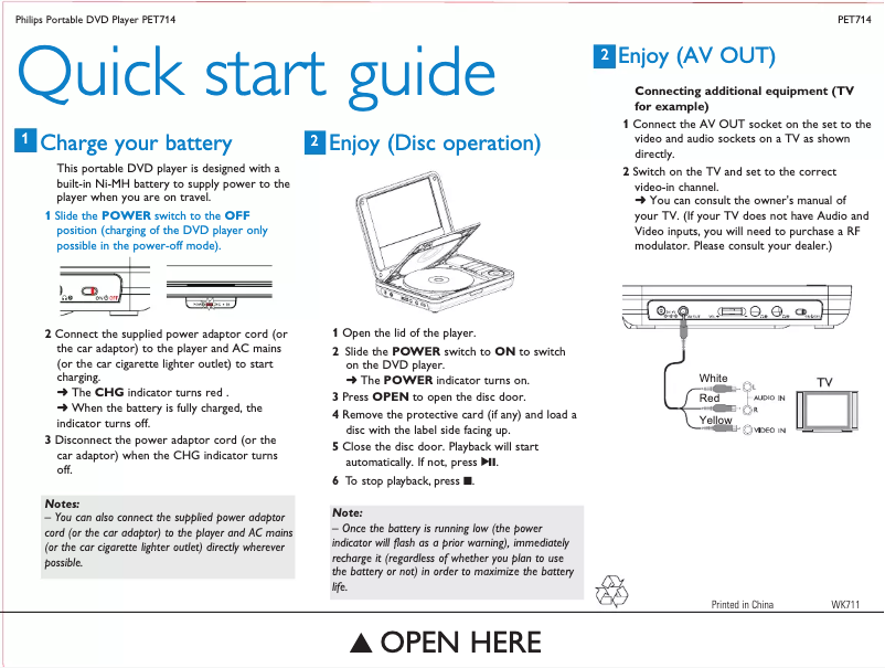 Imagen de la primera página del manual del dispositivo PET714