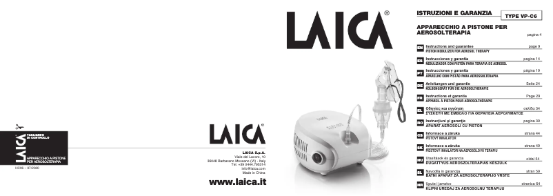 Imagen de la primera página del manual del dispositivo NE2014