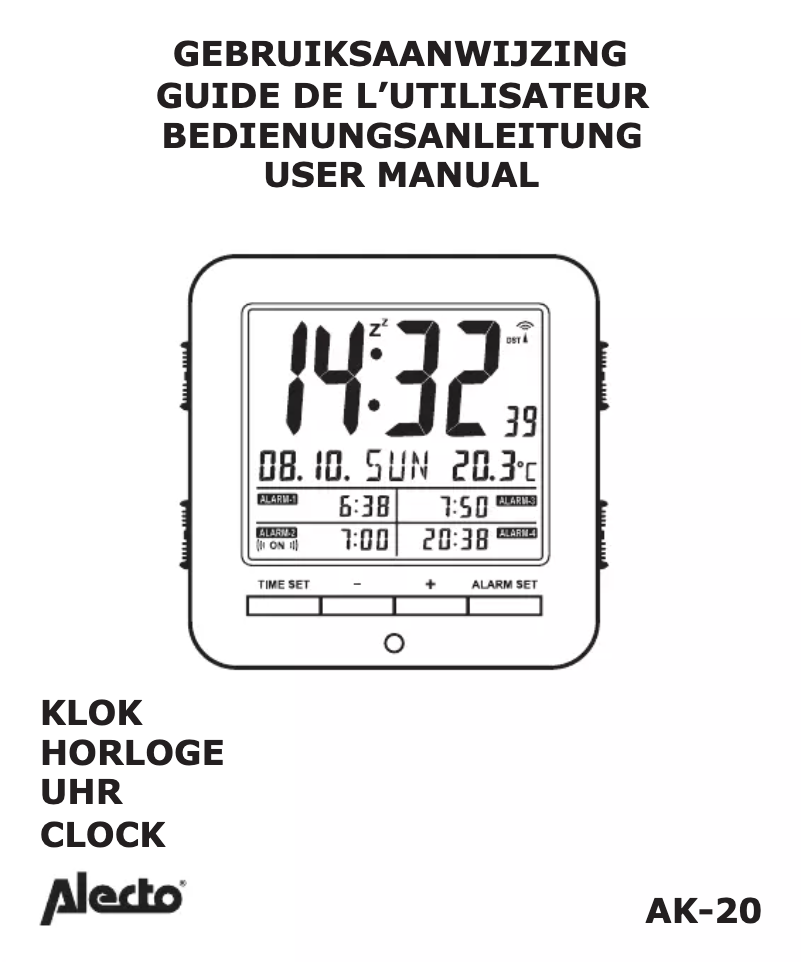 Imagen de la primera página del manual del dispositivo AK-20