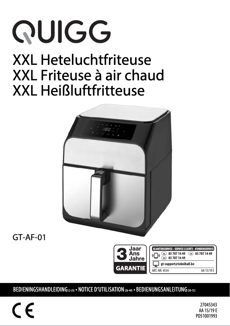 Imagen de la primera página del manual del dispositivo GT-AF-01