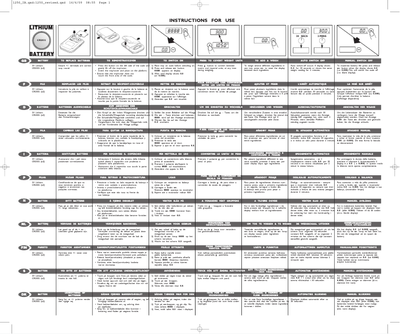 Página 1 del manual Manual de usuario Salter 1250