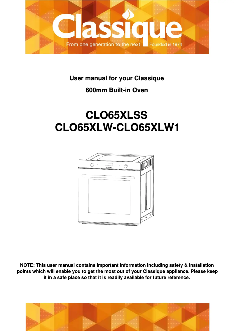 Imagen de la primera página del manual del dispositivo CLO65XLSS