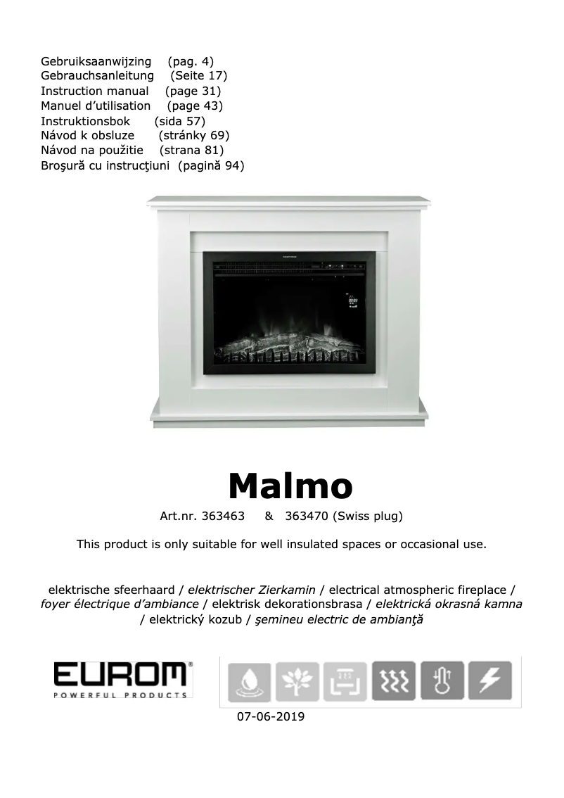 Imagen de la primera página del manual del dispositivo Malmo