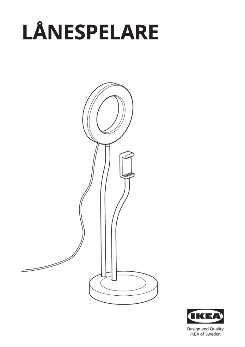 Página 1 del manual Manual de usuario Ikea LÅNESPELARE 105.143.58