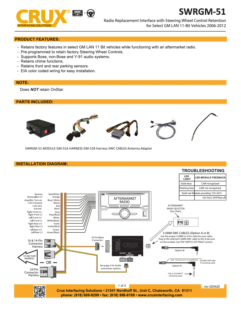 Imagen de la primera página del manual del dispositivo SWRGM-51