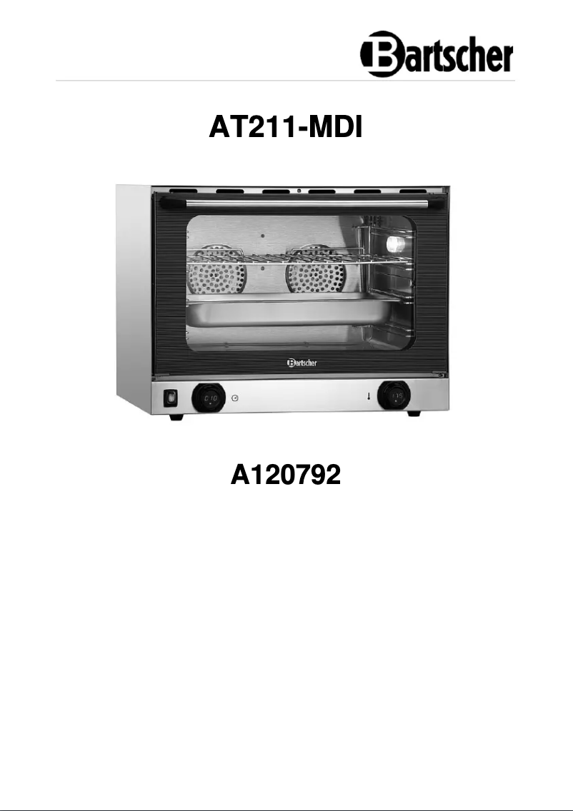 Página nº 1 - Manual de usuario Bartscher AT211-MDI