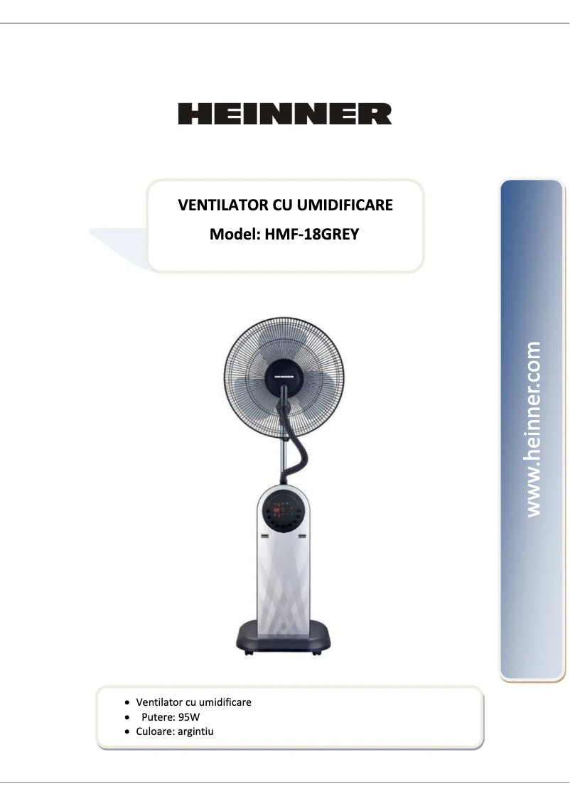 Imagen de la primera página del manual del dispositivo HMF-18GREY