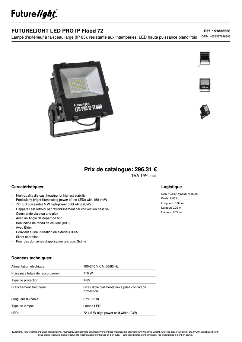 Imagen de la primera página del manual del dispositivo LED PRO IP Flood