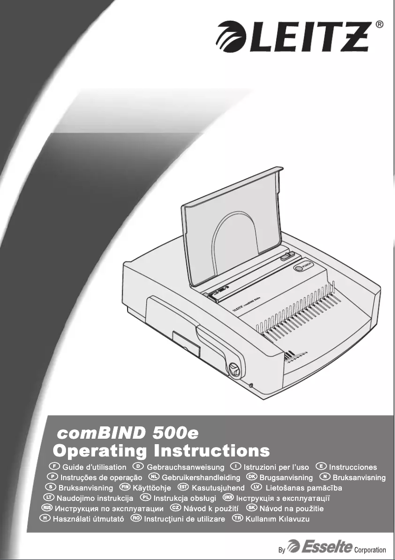 Página 1 del manual Manual de usuario Leitz ComBind 500