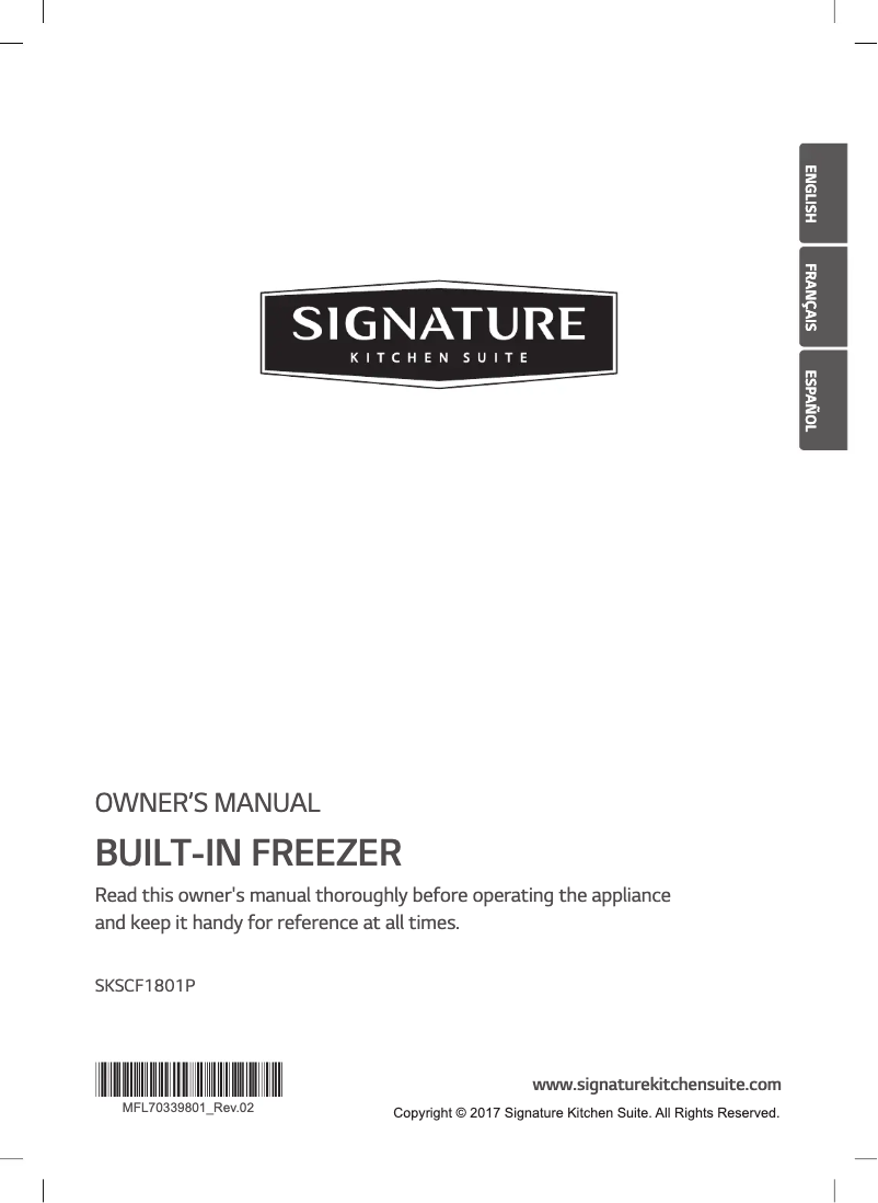 Imagen de la primera página del manual del dispositivo SKSFJ800P