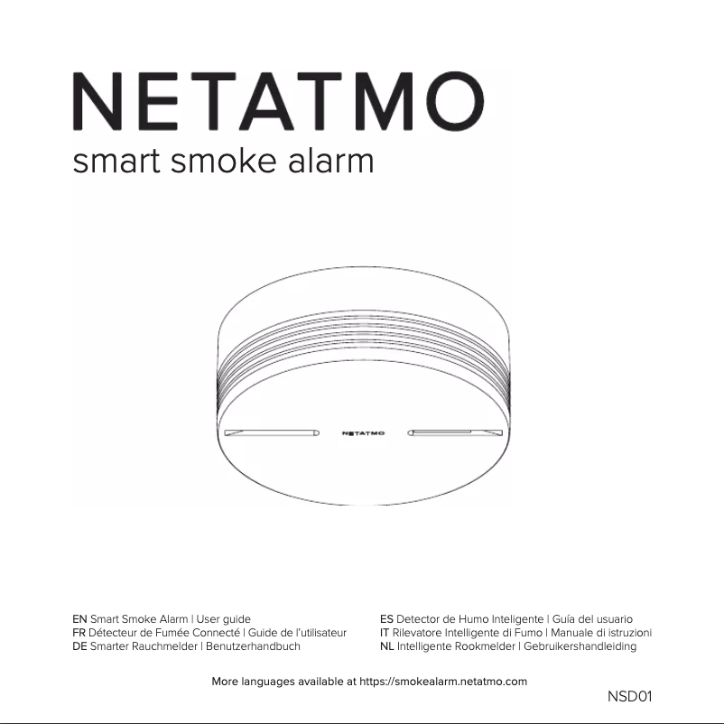 Imagen de la primera página del manual del dispositivo Smart Smoke Alarm NSD01