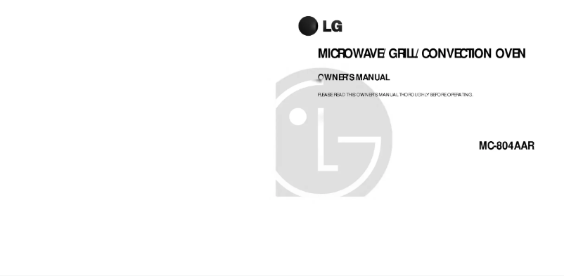 Página 1 del manual Manual de usuario LG MC-804AAR