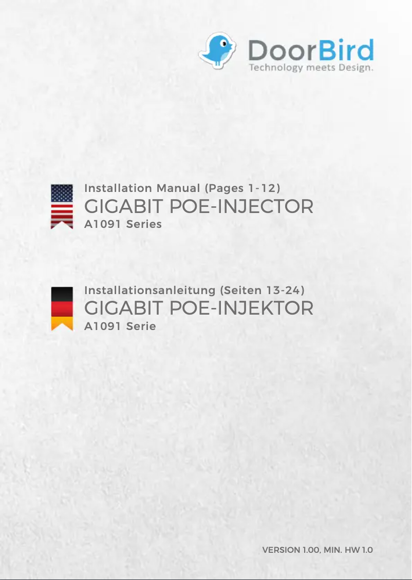 Página 1 del manual Manual de usuario DoorBird A1091