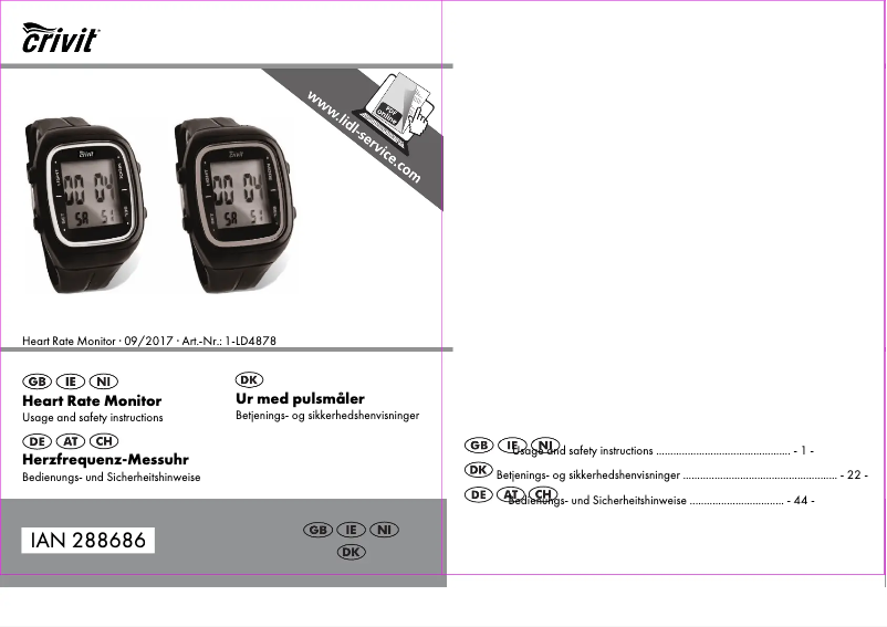 Imagen de la primera página del manual del dispositivo IAN 288686