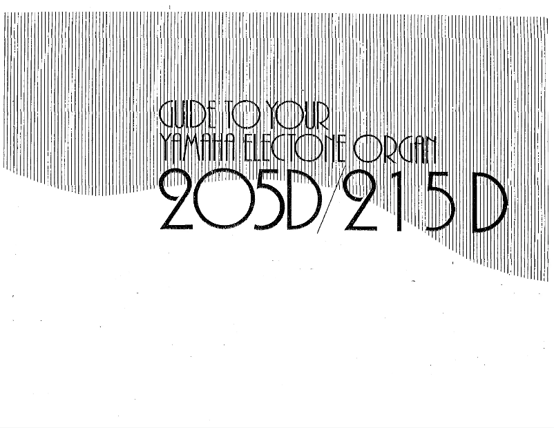 Imagen de la primera página del manual del dispositivo Electone 215D