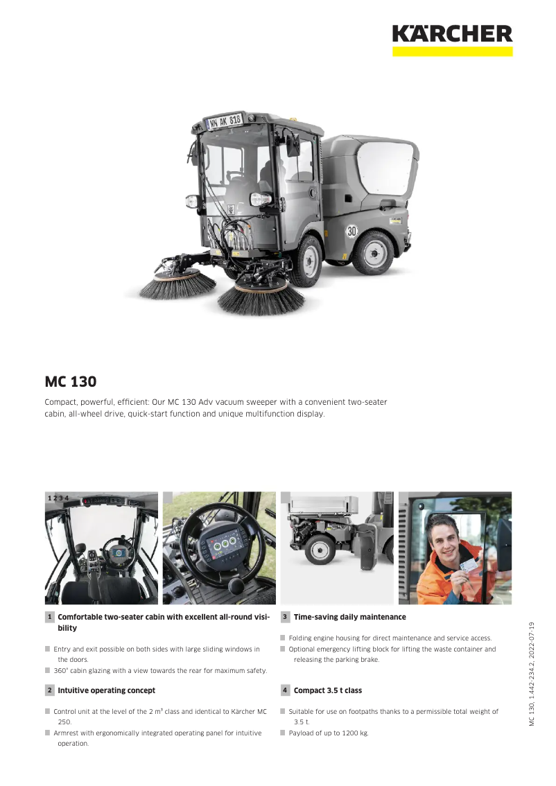 Imagen de la primera página del manual del dispositivo MC 130