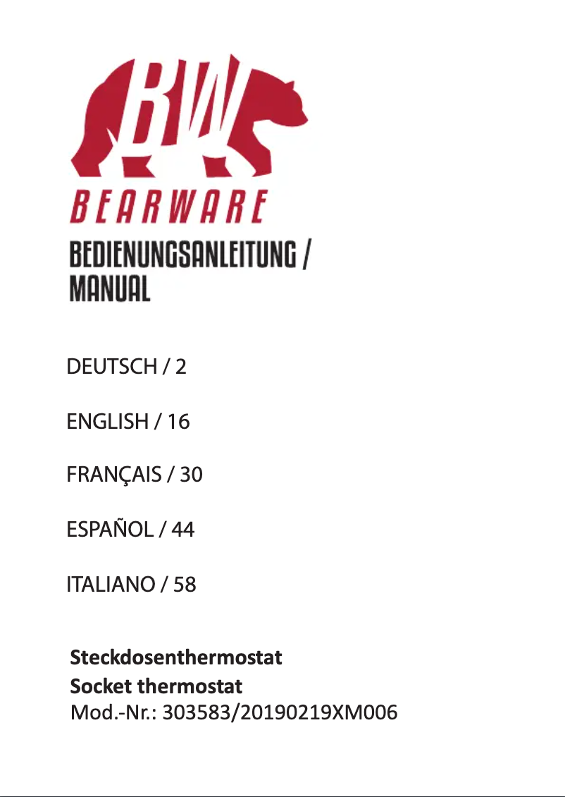 Imagen de la primera página del manual del dispositivo 303583