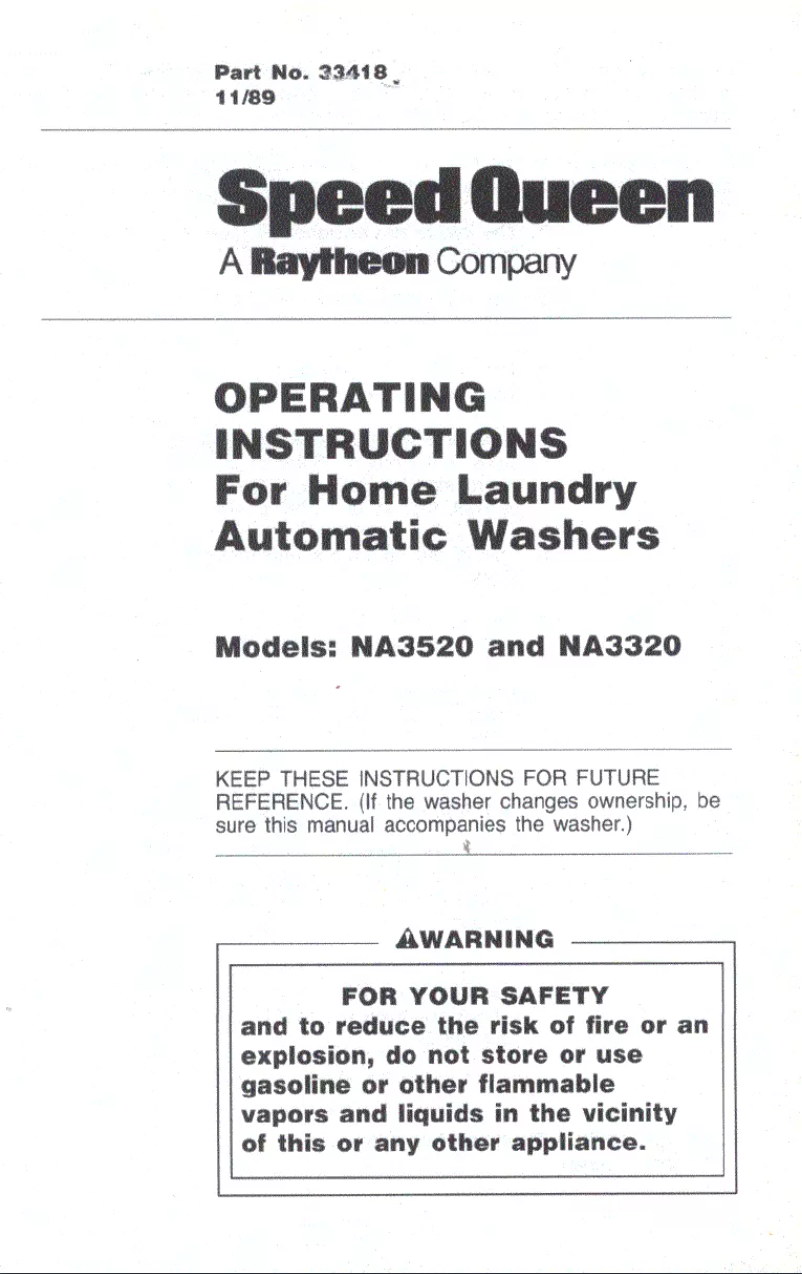Imagen de la primera página del manual del dispositivo NA3520W