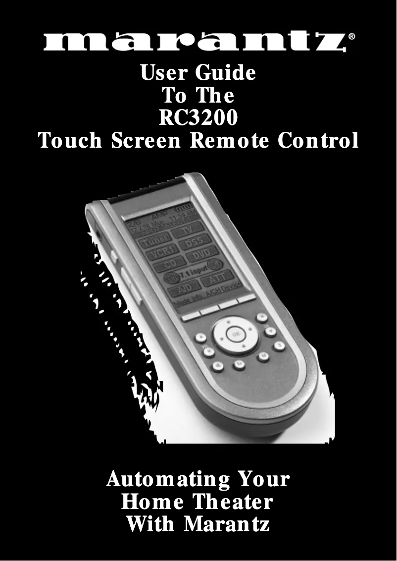 Página 1 del manual Manual de usuario Marantz RC3200
