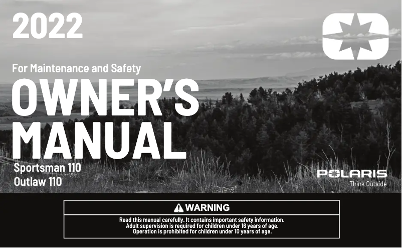 Página 1 del manual Manual de usuario Polaris Sportsman 110 (2022)