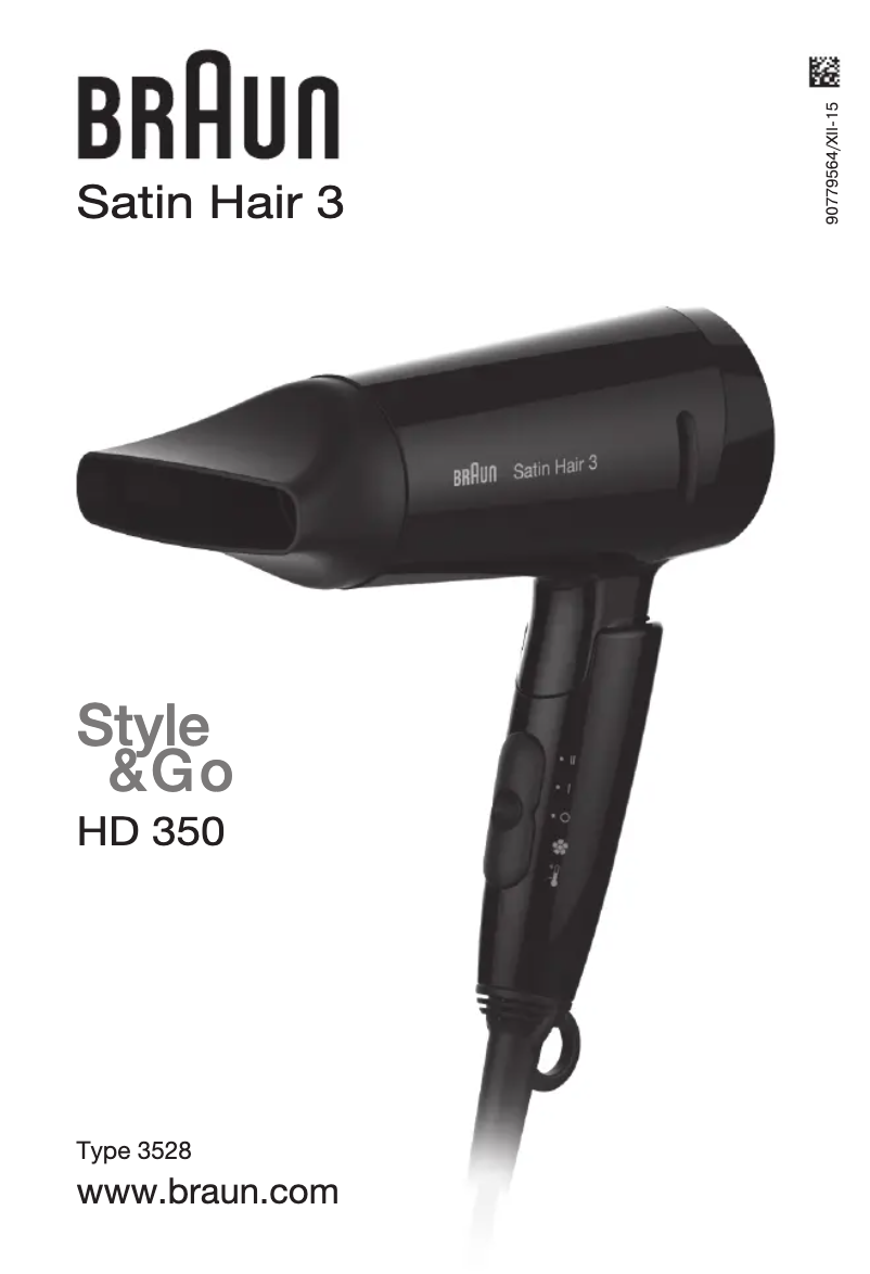 Imagen de la primera página del manual del dispositivo Satin Hair 3 HD 350