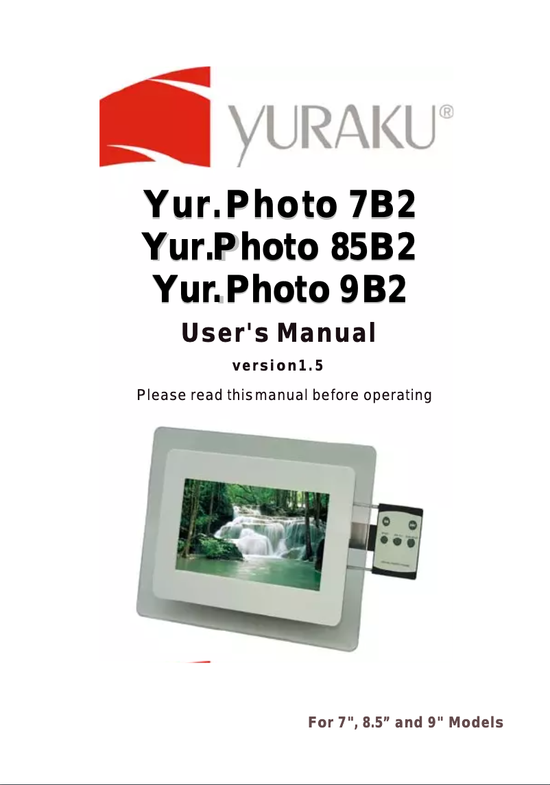 Imagen de la primera página del manual del dispositivo Yur.Photo 7B2