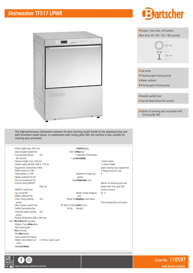 Imagen de la primera página del manual del dispositivo TF517 LPWR