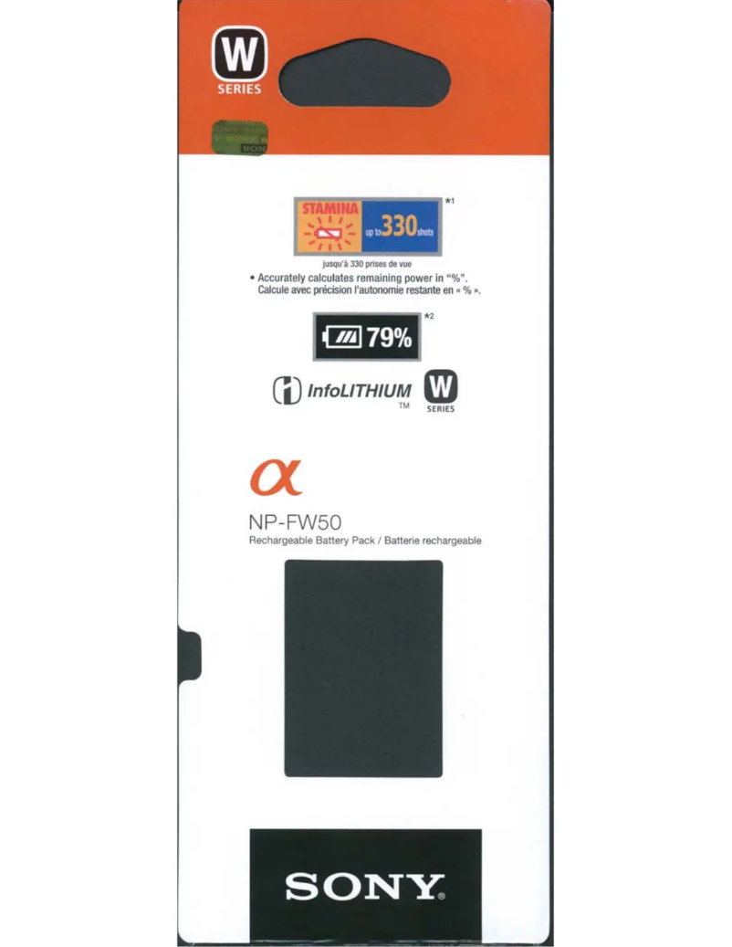 Imagen de la primera página del manual del dispositivo NP-FW50