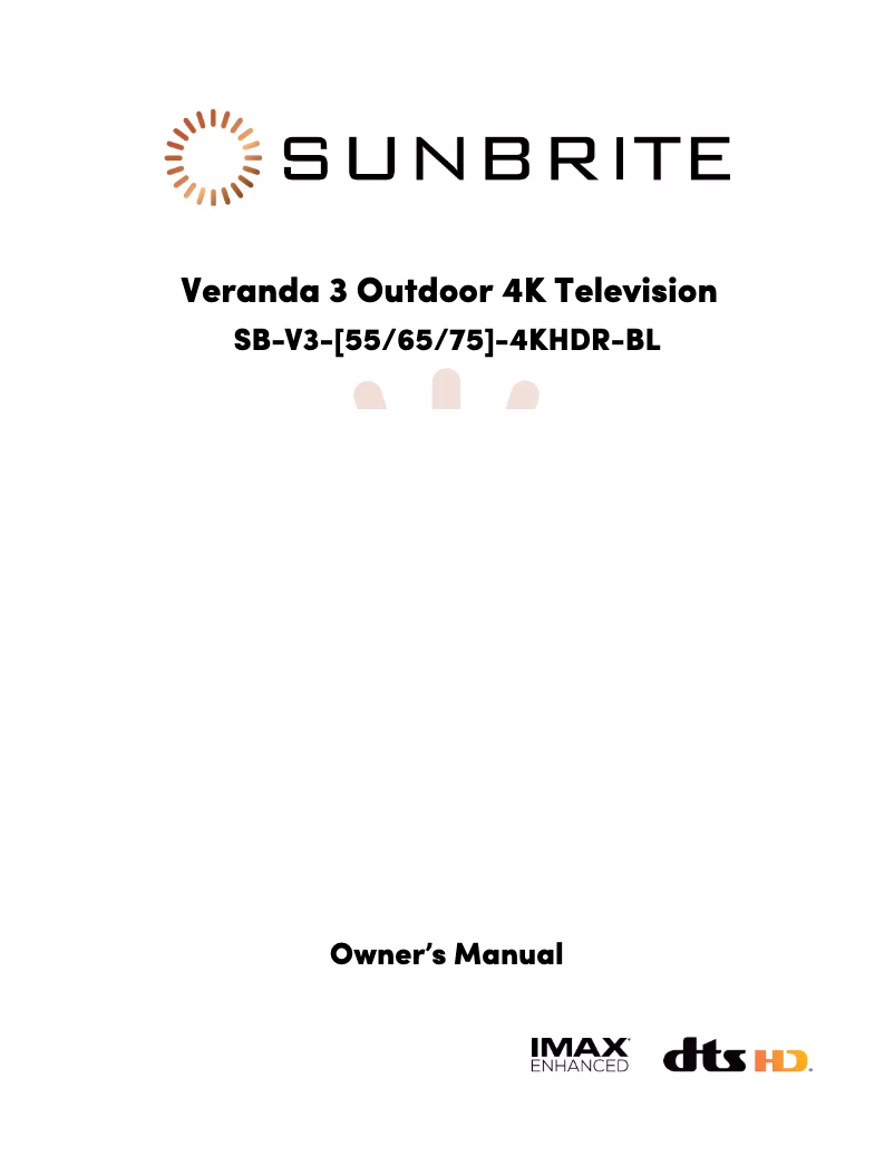 Página 1 del manual Manual de usuario SunBriteTV SB-V3-65-4KHDR-BL