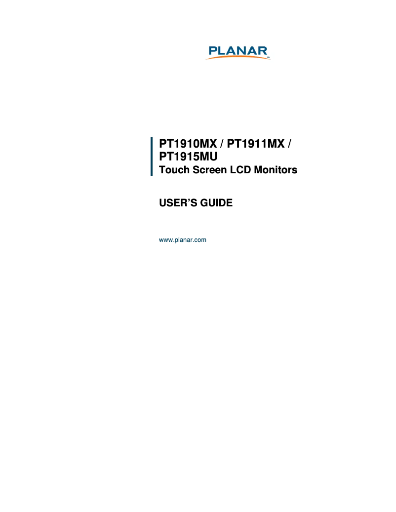 Imagen de la primera página del manual del dispositivo PT1915MU