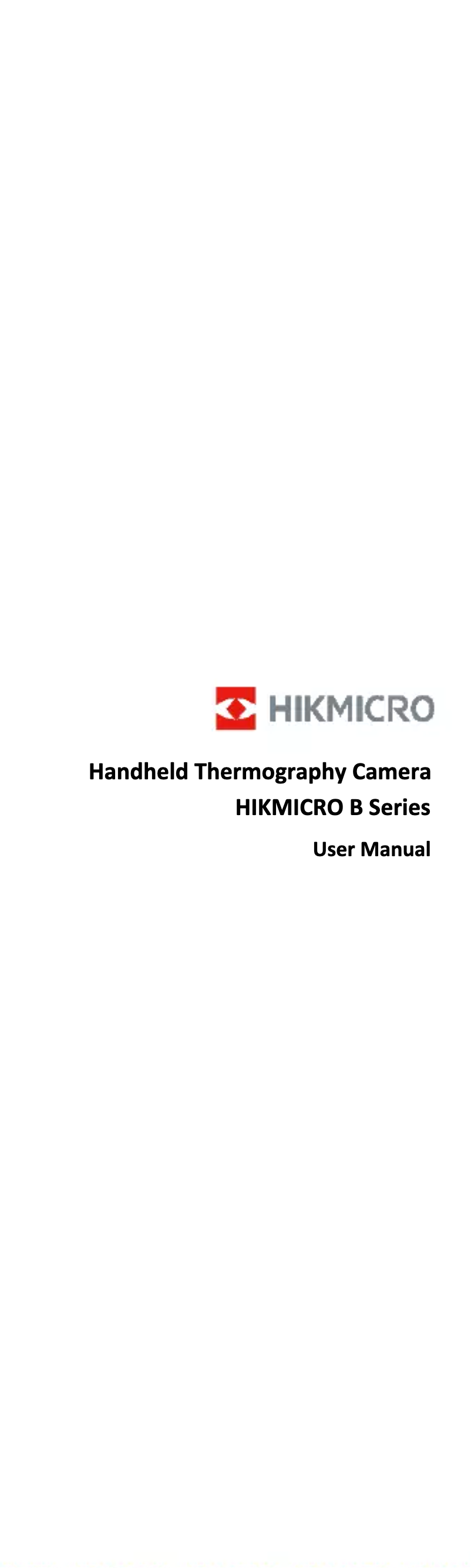 Página 1 del manual Manual de usuario Hikmicro B20