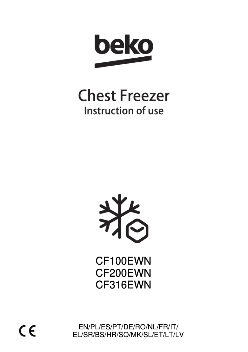 Imagen de la primera página del manual del dispositivo CF200EWN