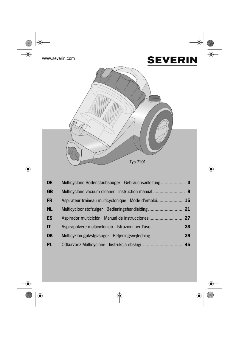 Imagen de la primera página del manual del dispositivo MY 7101