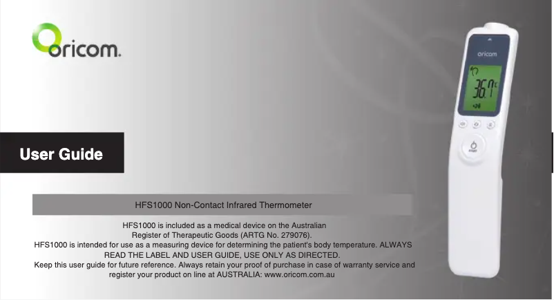 Página 1 del manual Manual de usuario Oricom HFS1000