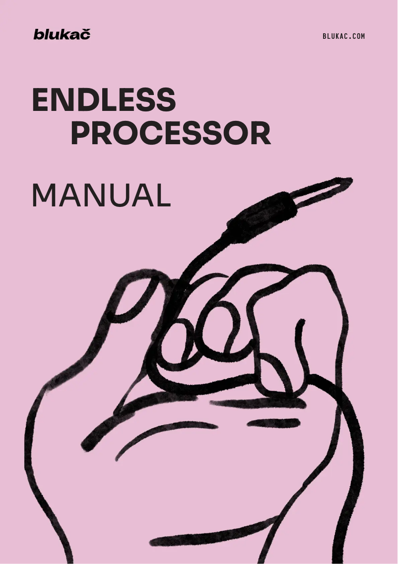 Imagen de la primera página del manual del dispositivo Endless Processor