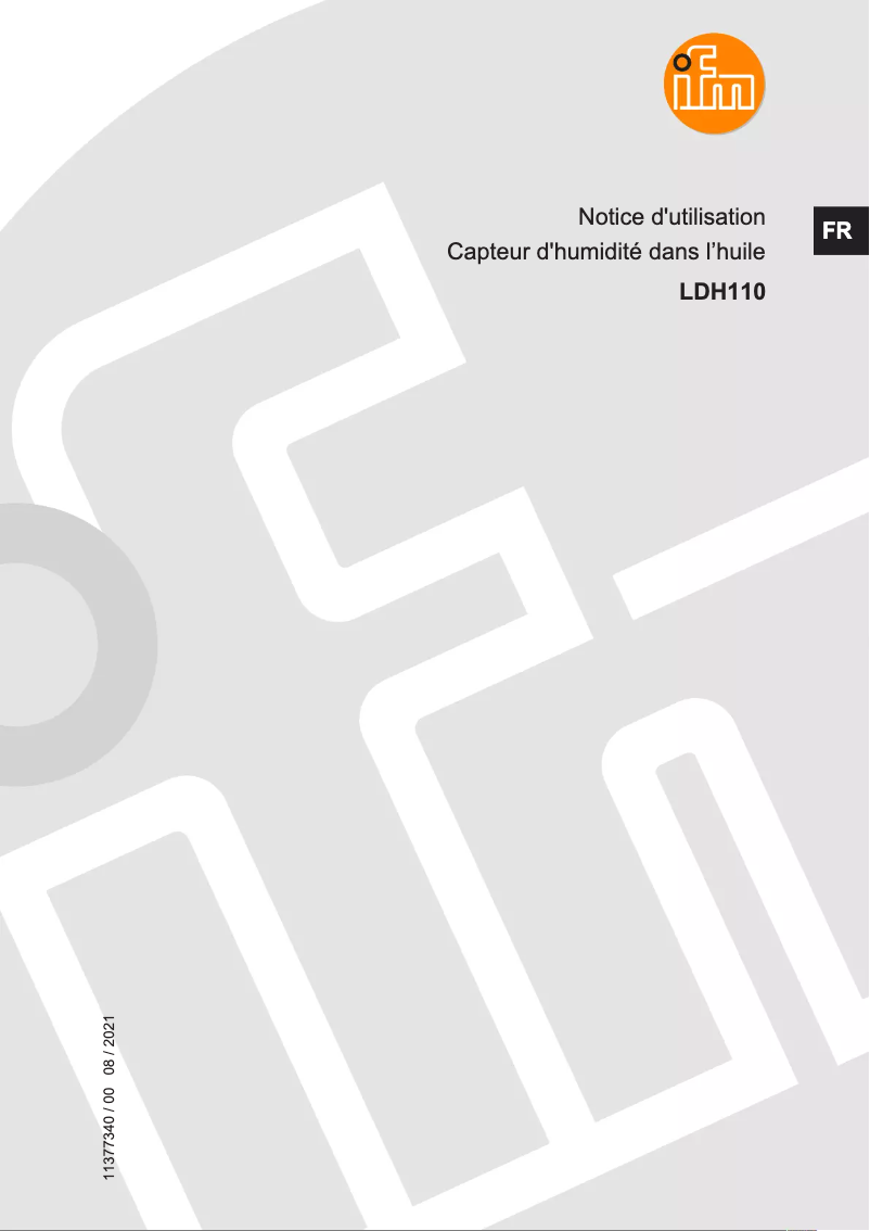 Imagen de la primera página del manual del dispositivo LDH110